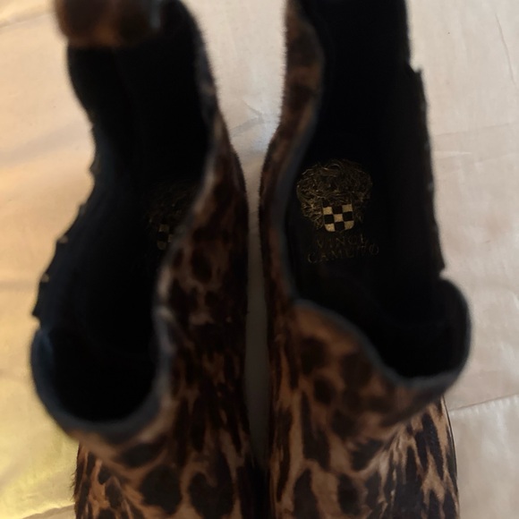 Leopard Print Pointed Toe Boots - Brown & Black - Picture 3 of 6